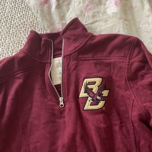 Boston College half zip M NWOT